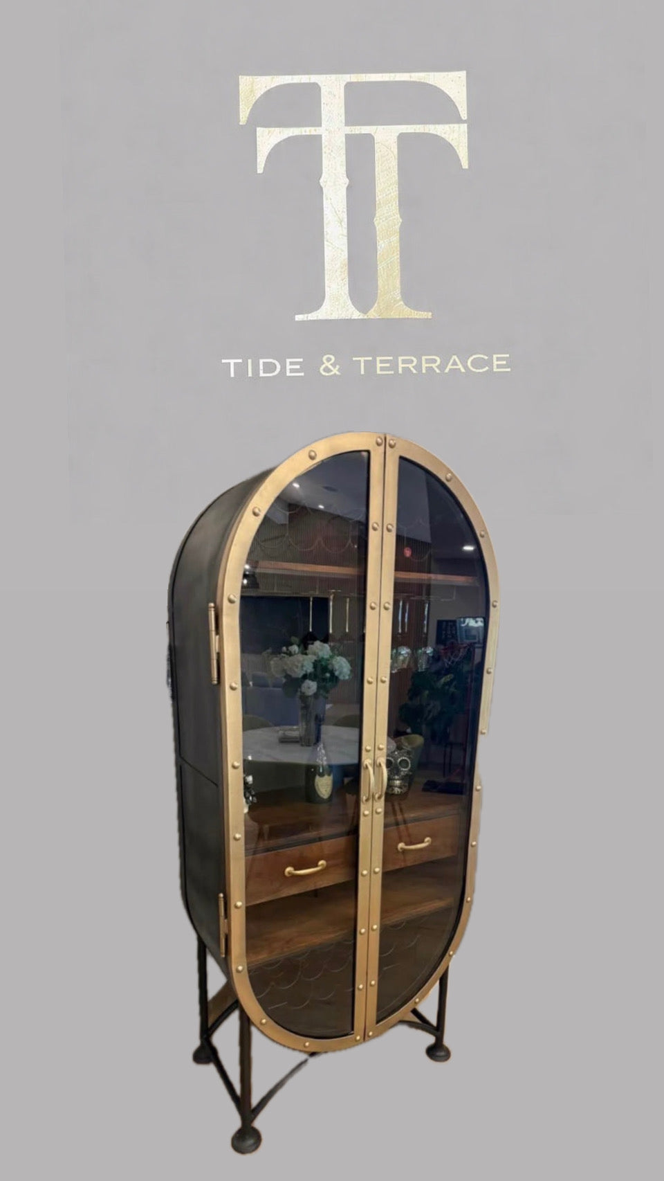 Portside Oval Curio Cabinet