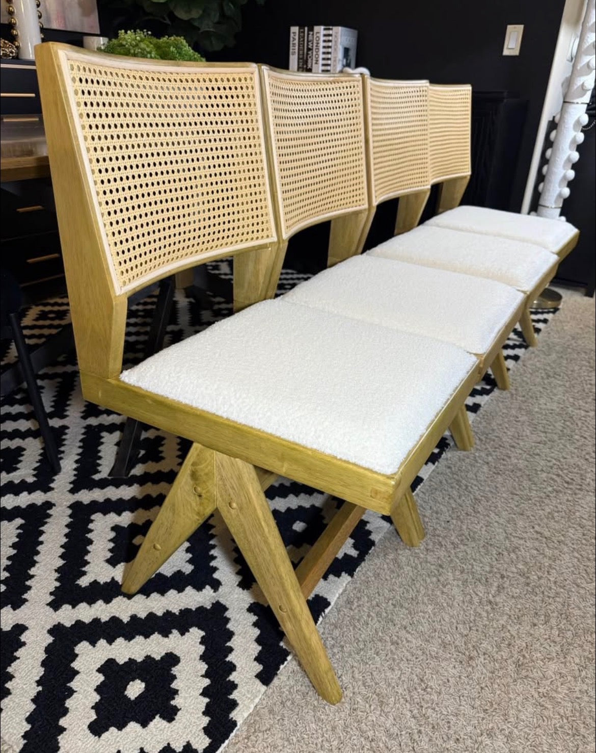 Tide & Terrace Seabrook Cane Bench