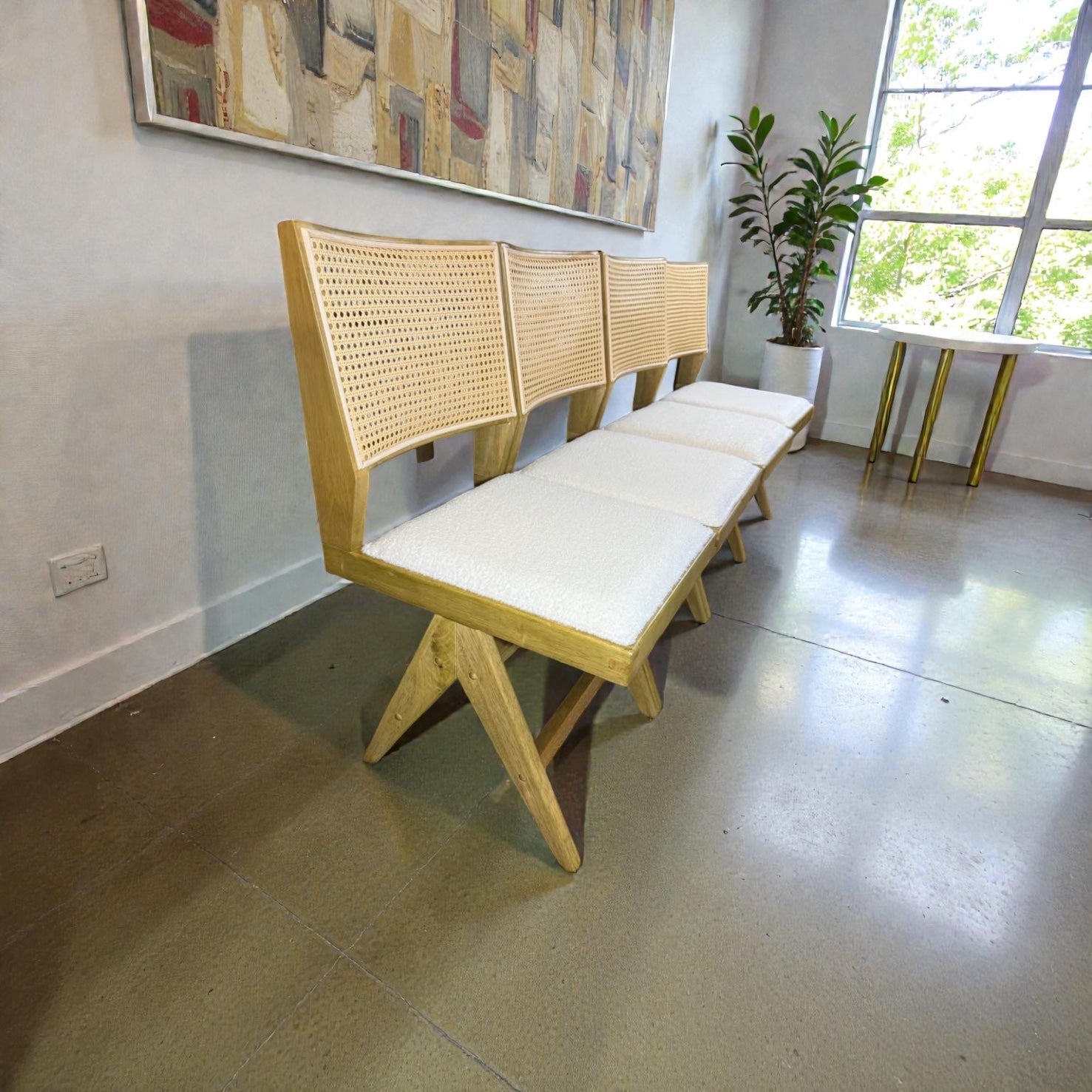 Tide & Terrace Seabrook Cane Bench