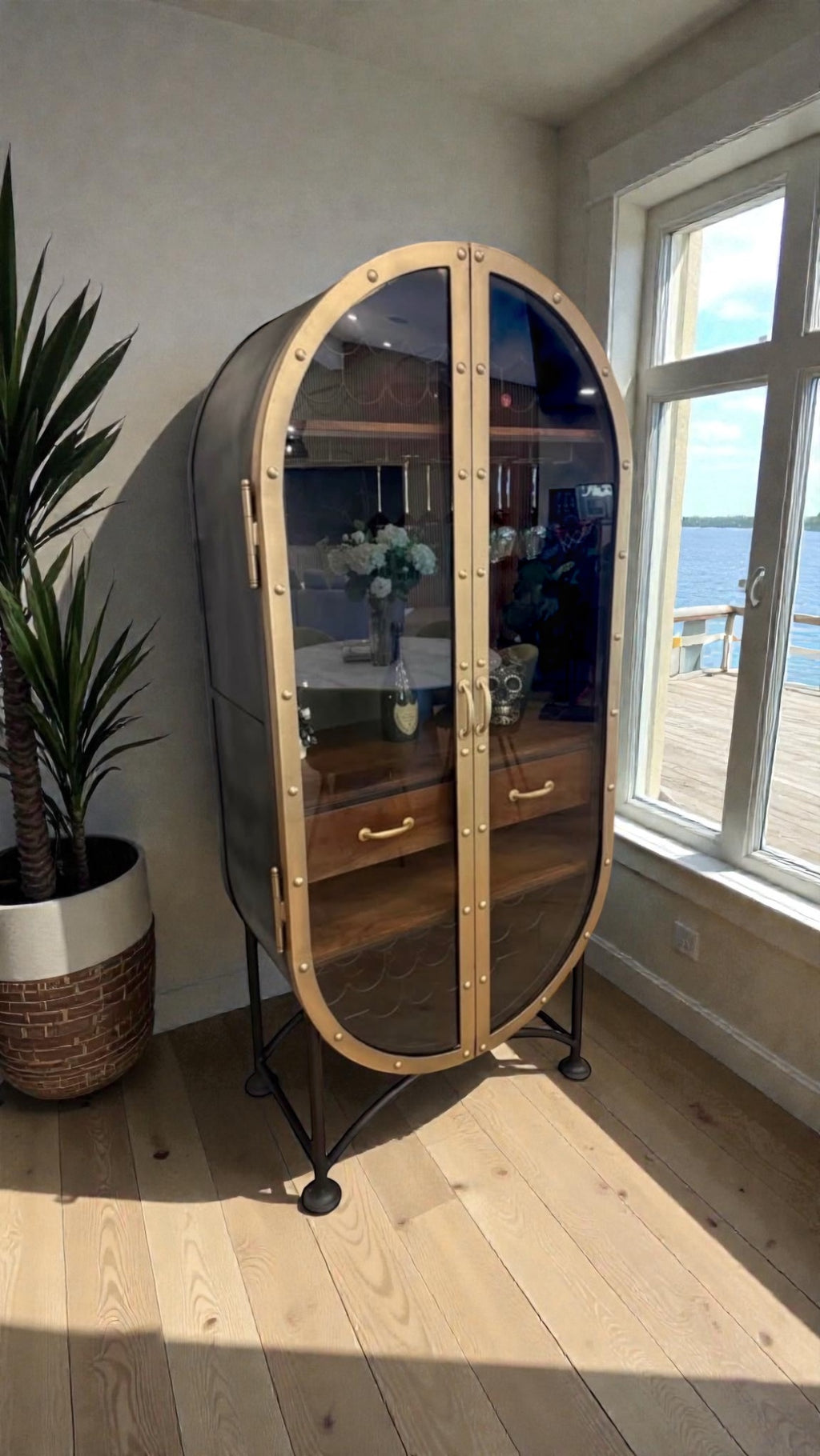 Portside Oval Curio Cabinet